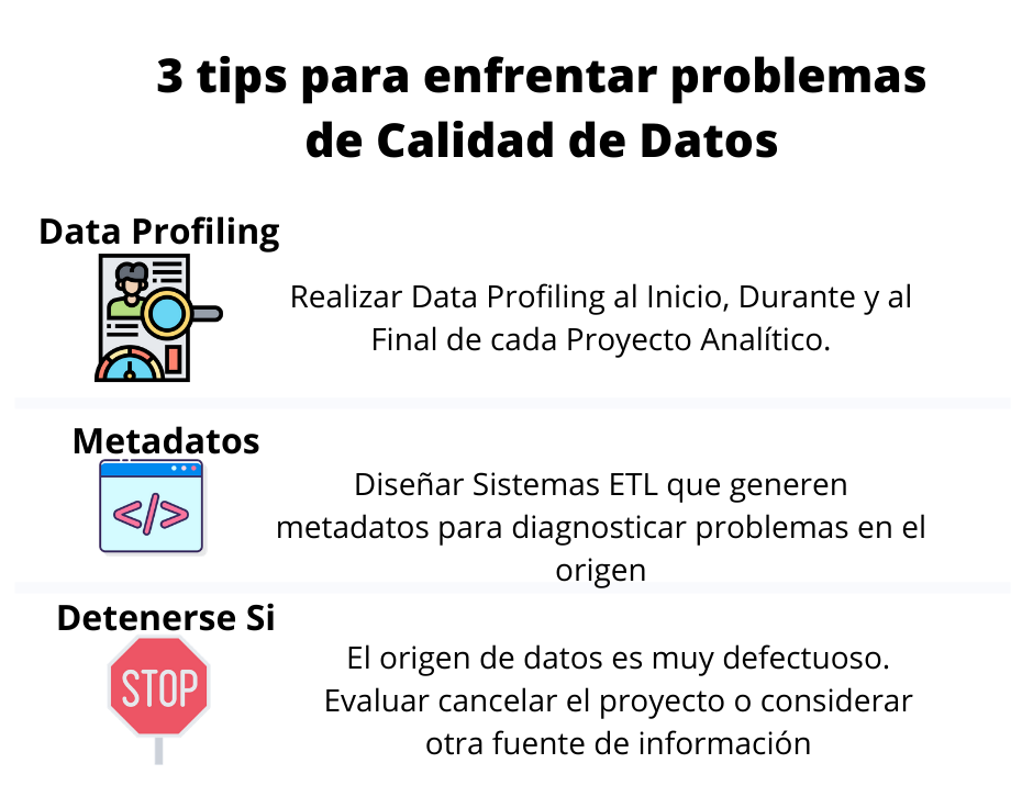 Procesos ETL para enfrentar problemas de calidad de datos - 3 consejos